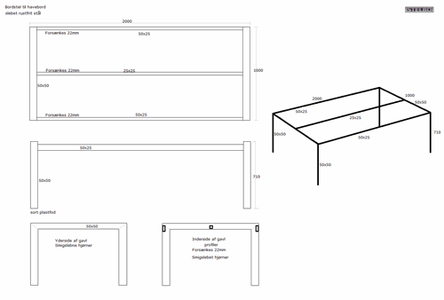 20160418 Specialfremstillet bordstel. Til afhentning