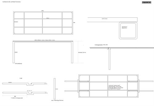 20180424 Specialfremstillet spisebord med udtræk. 2000x950mm