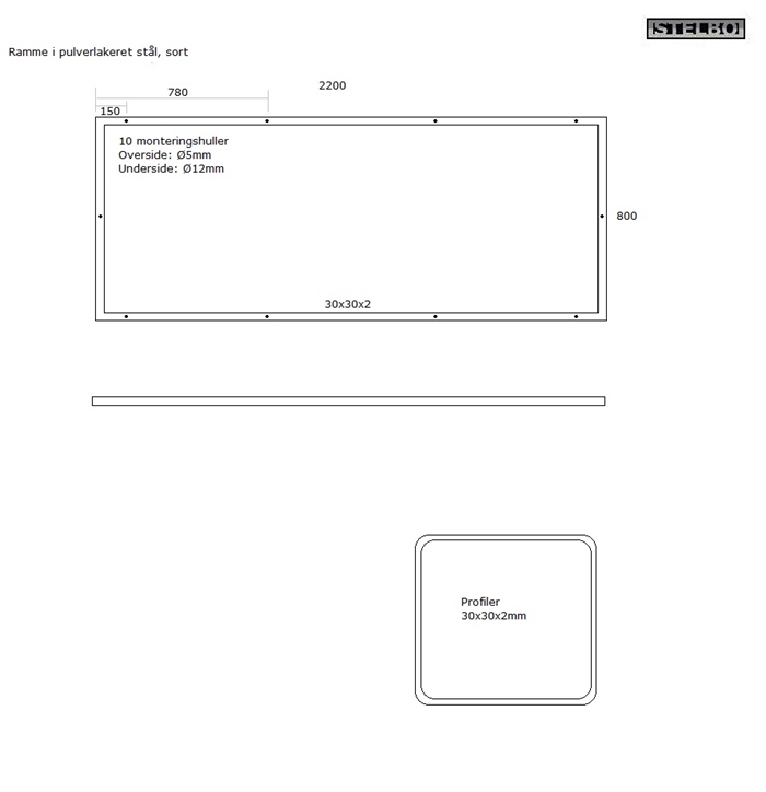 20201130 Specialfremstillet Metalramme 220x80