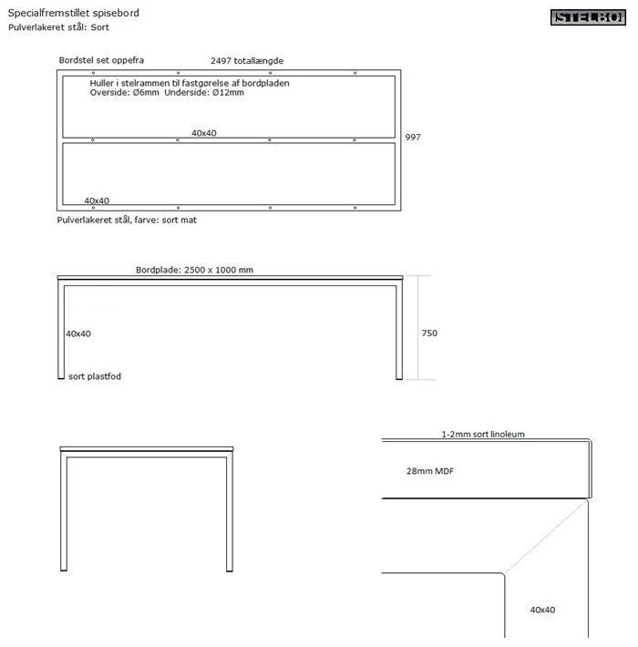 20211205 Specialfremstillet Spisebord med linoleum