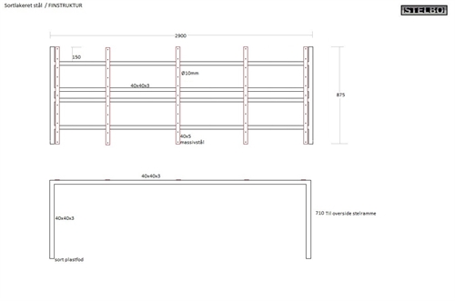 20180502 Specialfremstillet bordstel i pulverlakeret stål