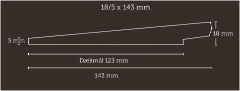 20190903 Klinkbeklædning, Mahogni, 18/5x143mm, 8 stk. 465cm. Skal afhentes 