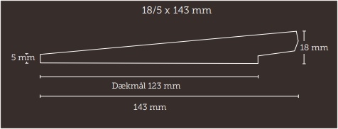 20190903 Klinkbeklædning, Mahogni, 18/5x143mm, 8 stk. 465cm. Skal afhentes 