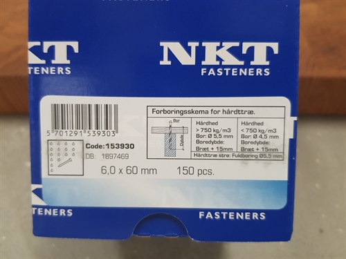 Toplabel kasse med 150 stk NKT hihgend skruer