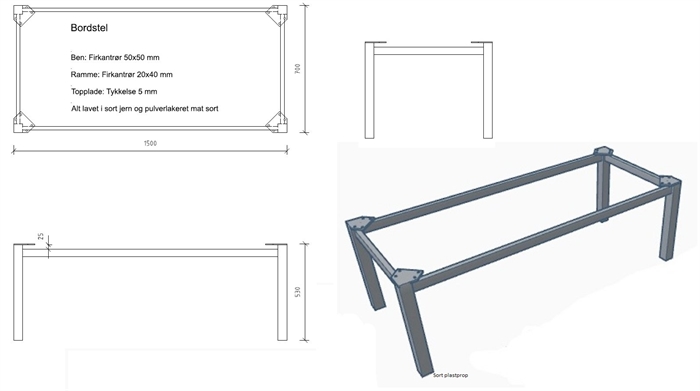 20180807 Specialfremstillet bordstel til sofabord