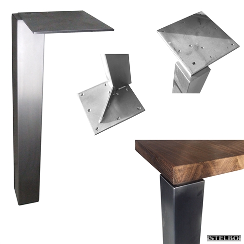 Bordben i rustfrit stål, synlig top