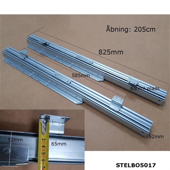 Bordudtræk sæt, Åbn.: 205cm, Opbevaringsvinkler