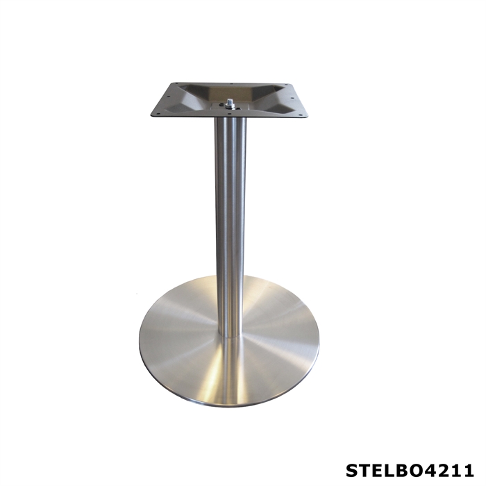 20200226 Cafebordstel, 5 stk. slebet og 1 stk. blank. Rustfrit stål look 