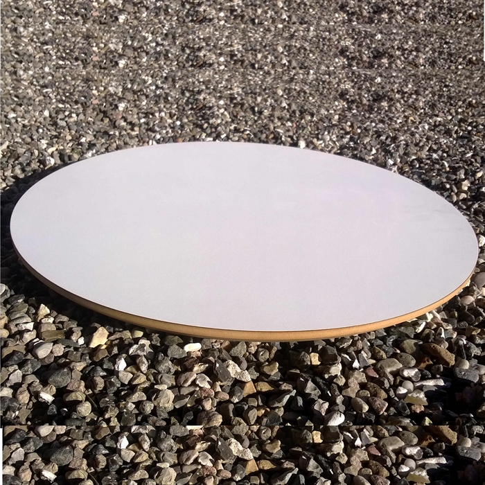 Cafebordplade, Ø60cm, Hvidt laminat