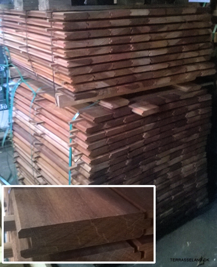 20151207 Denya, Hårdttræ, Fer og Not, 40 stk. 130cm. 32x110mm