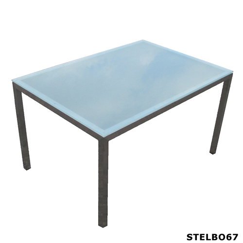 Glasbord med matteret glasbordplade