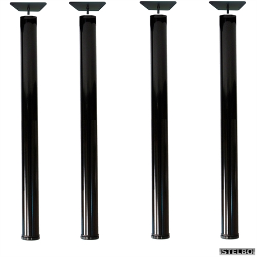 Sorte bordben, æske med 4 stk. 71-74cm