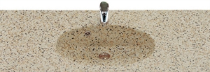 Terrazzo vask 495 x 330 mm, dybde 150mm