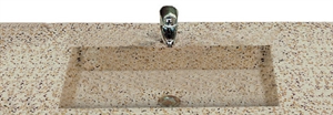 Terrazzo vask 680 x 320 mm, dybde 75mm