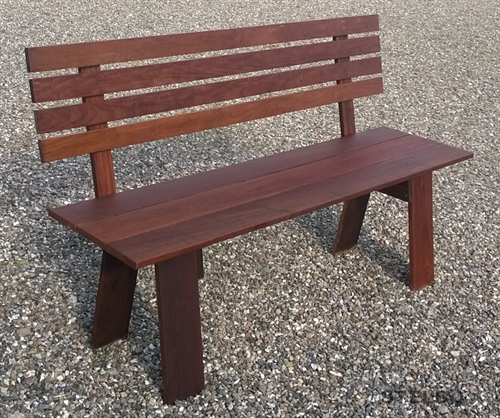 Havebænk i mahogni hårdttræ, Ipé